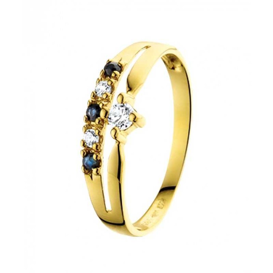 Ringen Mostert Huiscollectie | Gouden Edelstenen Ring Saffier