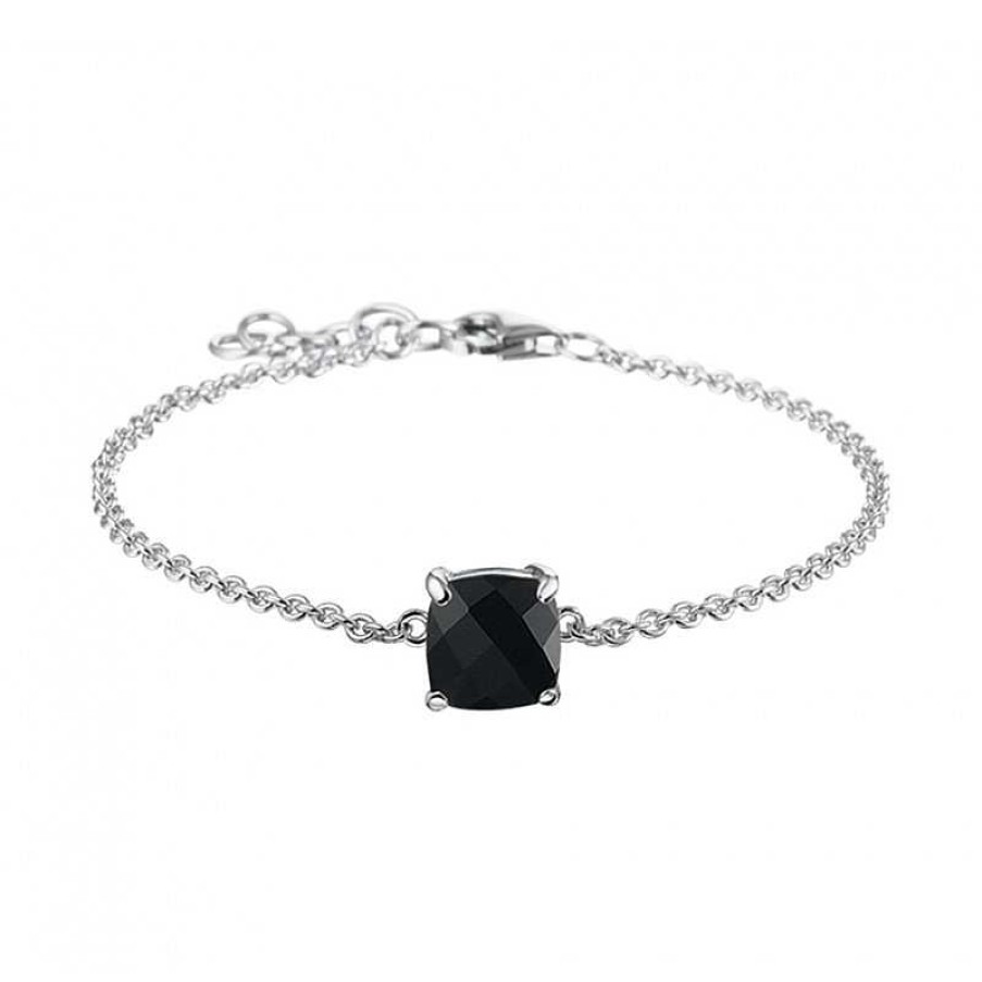 Armbanden Mostert Huiscollectie | Mooie Edelsteen Armband Met Onyx 16-18 Cm