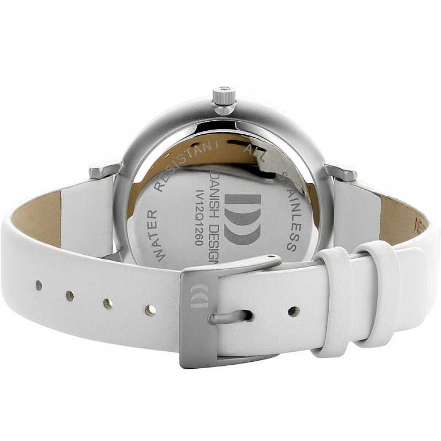 Horloges Danish Design | Danish Design Frihed M Ne Iv12Q1260 - Dameshorloge Zilverkleurig 35 Mm Met Leren Band