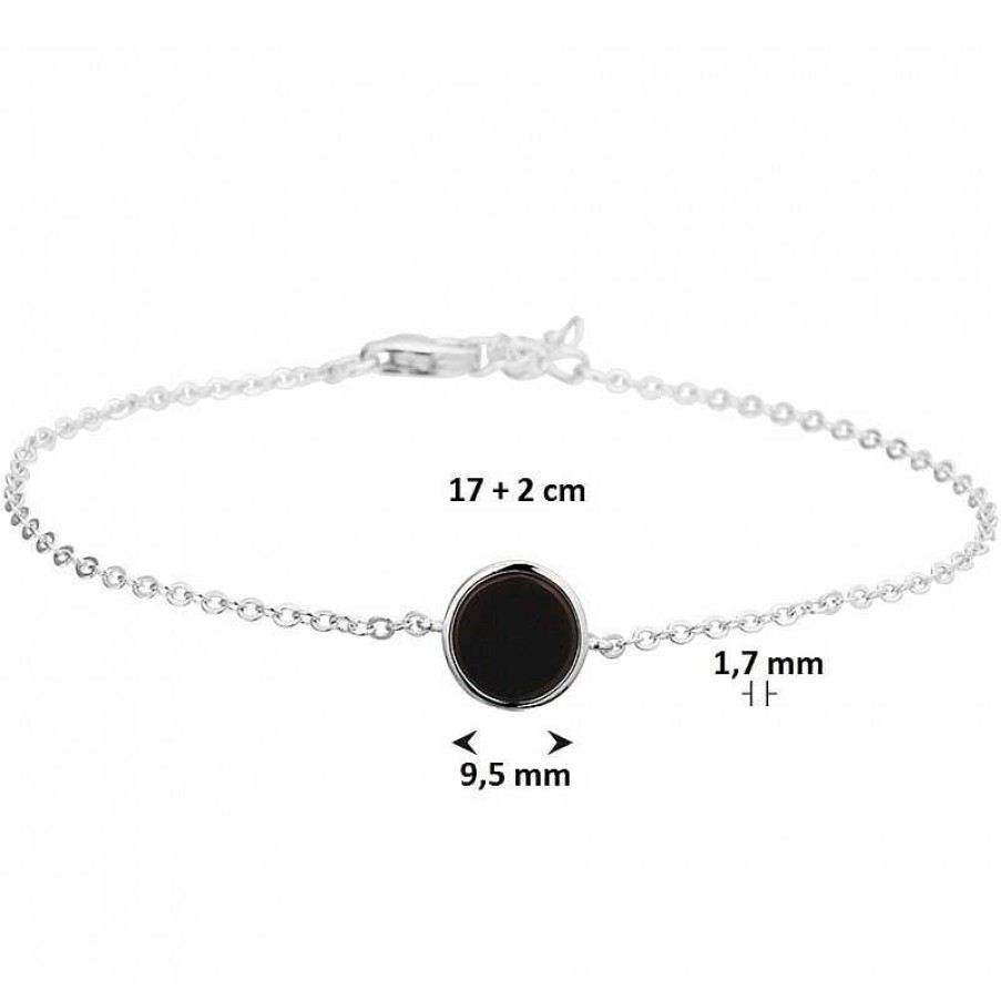 Armbanden Mostert Huiscollectie | Armband Met Edelsteen Onyx In Het Zilver