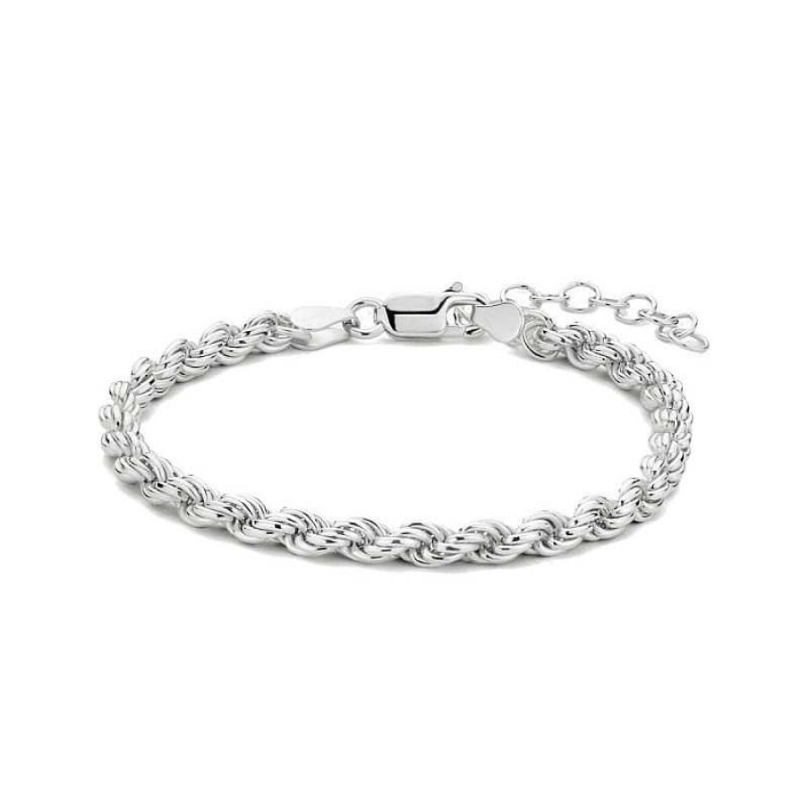 Armbanden Mostert Huiscollectie | Zilveren Koordarmband 4 Mm 16-19 Cm