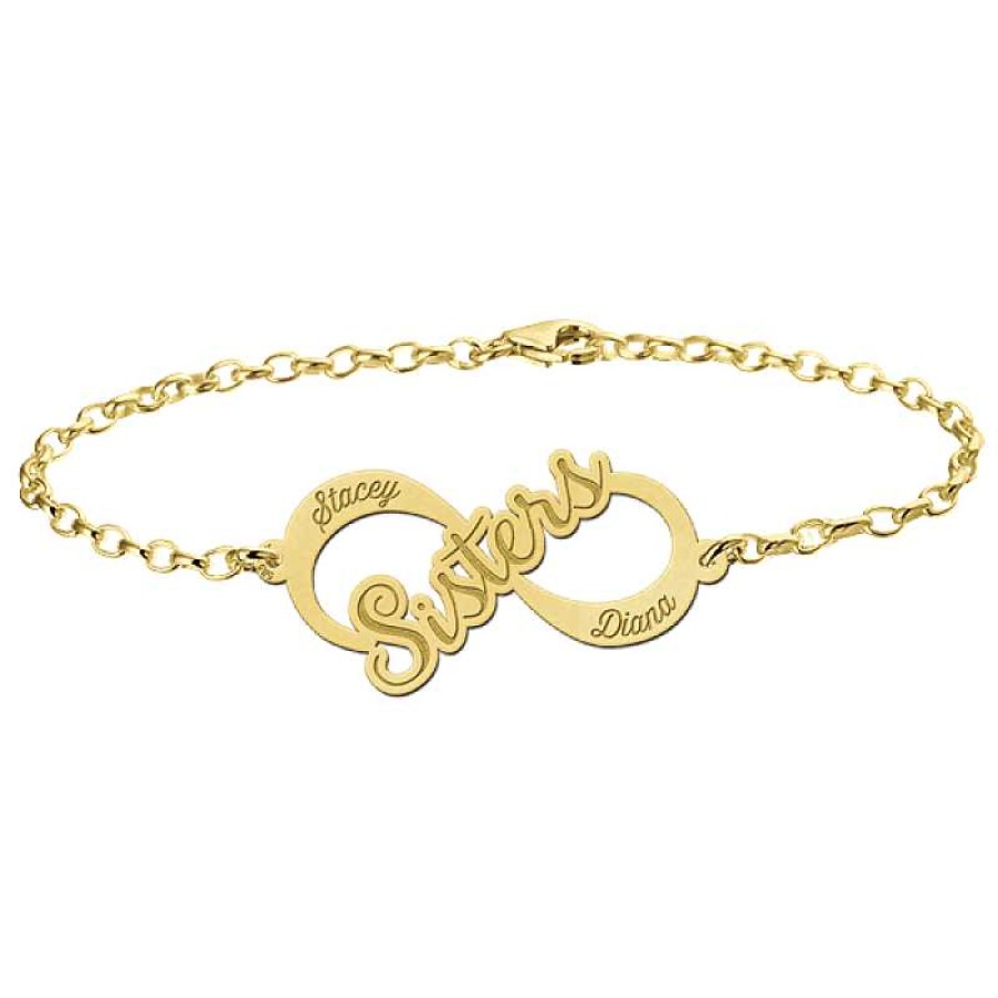 Armbanden Names4ever | Gouden Infinity Armband Names4Ever