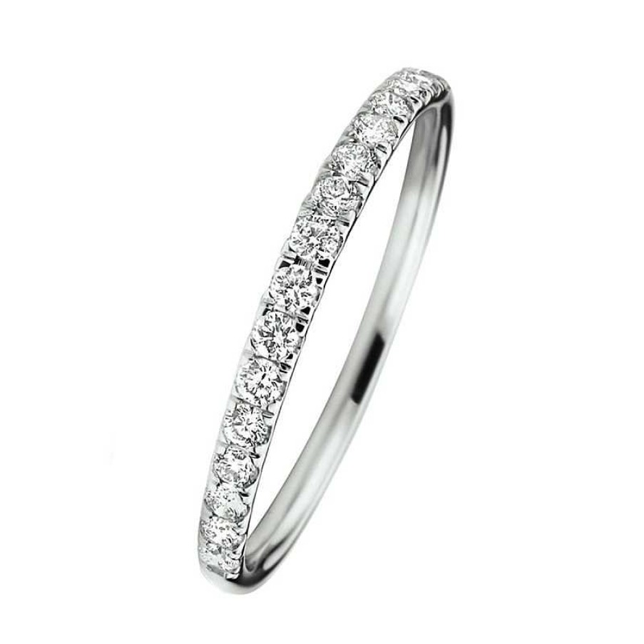 Ringen Mostert Huiscollectie | Witgouden Aanschuifring Made Diamond 16.50-18.50 Mm