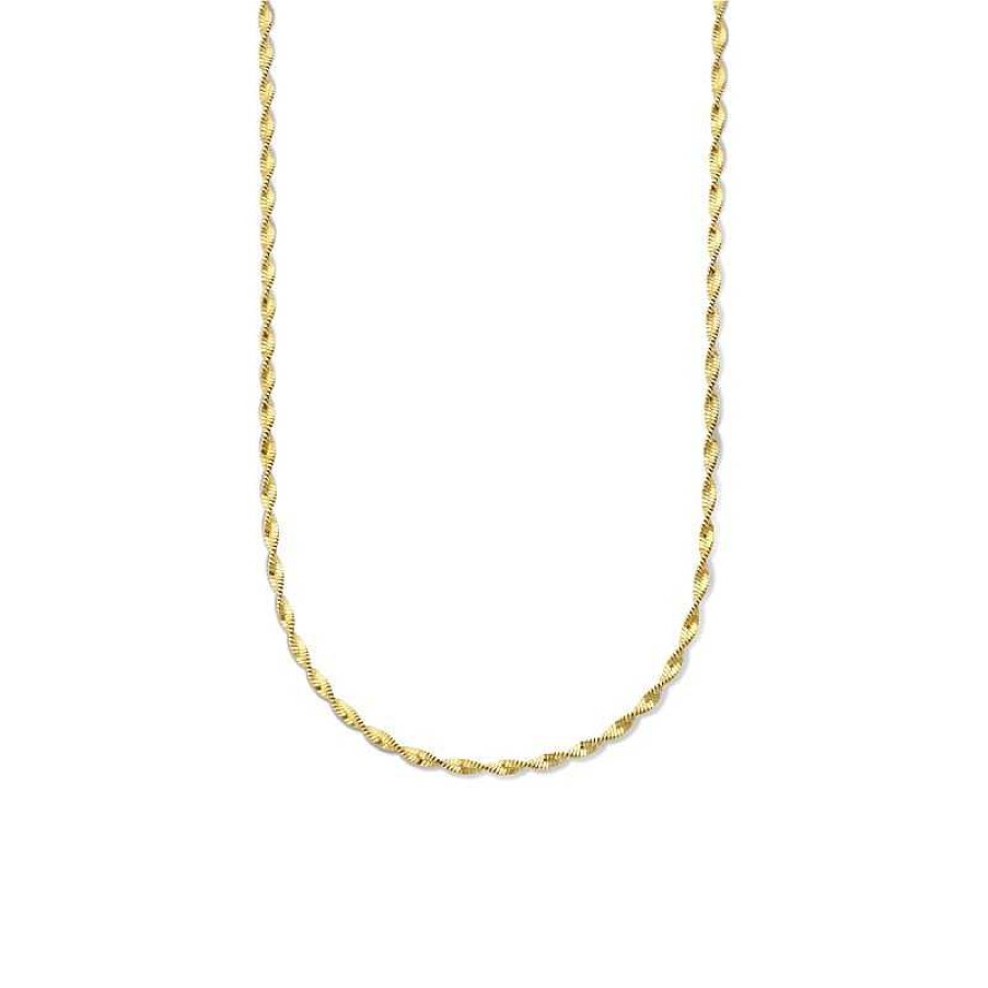 Kettingen Mostert Huiscollectie | Ketting Met Ankerschakel Gold Plated 2.7 Mm - Lengte 42 + 3 Cm