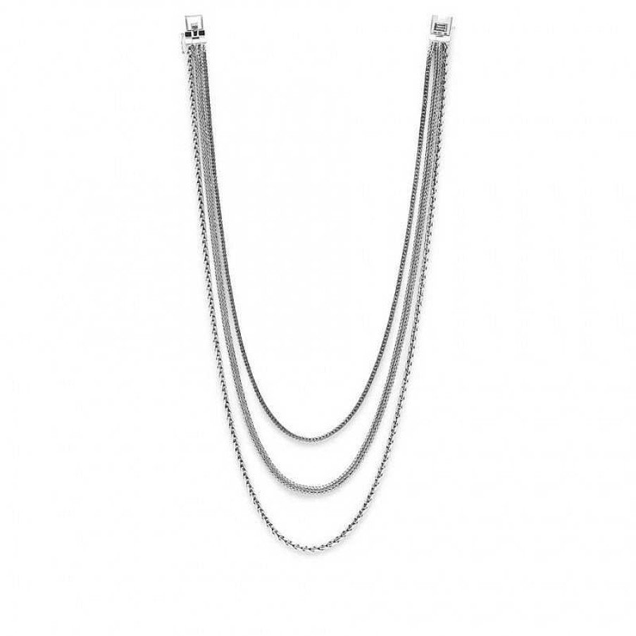 Kettingen Buddha to Buddha | Buddha To Buddha 450Triple Mini Necklace Silver