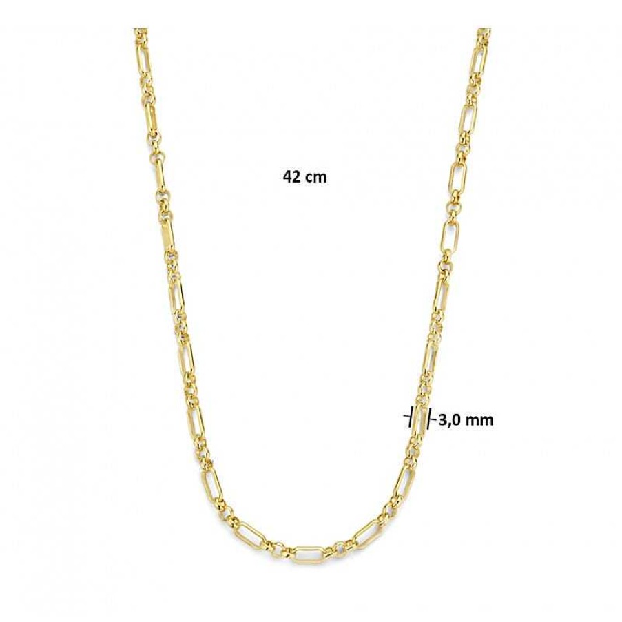 Kettingen Mostert Huiscollectie | Gold Plated Ankerketting 3 Mm