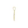 Hangers Mostert Huiscollectie | 14-Karaat Gouden Hanger Rond Met Zirkonia'S - 20 X 12.5 Mm