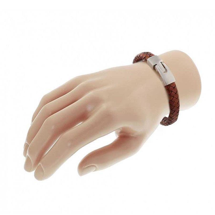 Armbanden Mostert Huiscollectie | Heren Armband Licht Bruin 21,5 Cm