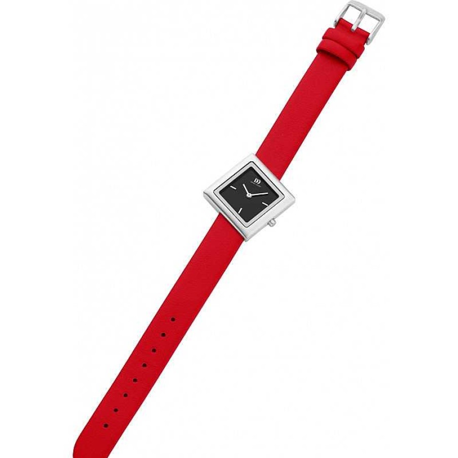 Horloges Danish Design | Danish Design Frihed Tilt Iv24Q1286 - Dameshorloge Zilverkleurig 27 Mm Met Leren Band