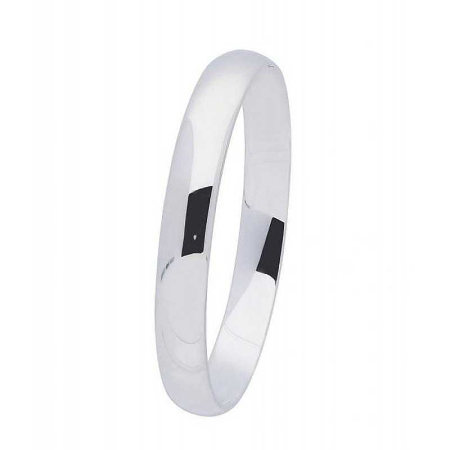 Armbanden Mostert Huiscollectie | Zilveren Graveerbare Slavenarmband Rond 60 Mm - Breedte 10 Mm