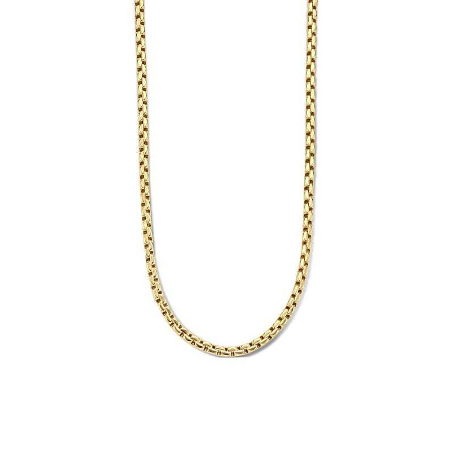 Kettingen Mostert Huiscollectie | 14-Karaat Gouden Schakelketting 6 Mm - Lengte 45 Cm