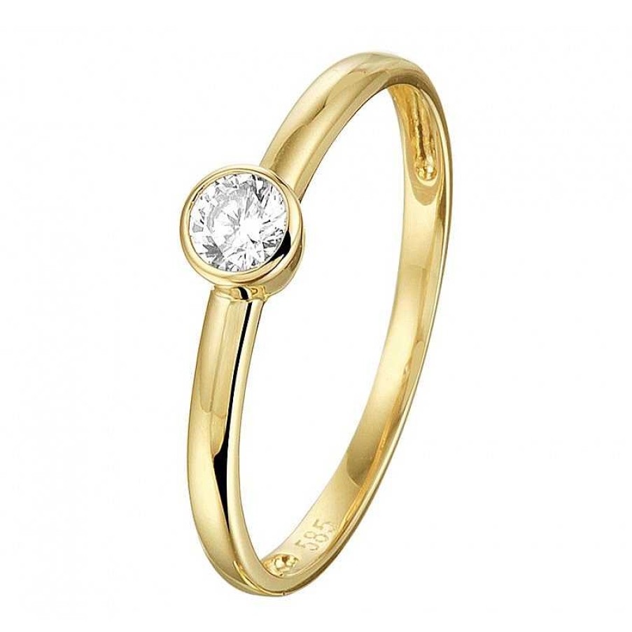 Ringen Mostert Huiscollectie | Ring Goud 14 Krt Met Zirkonia