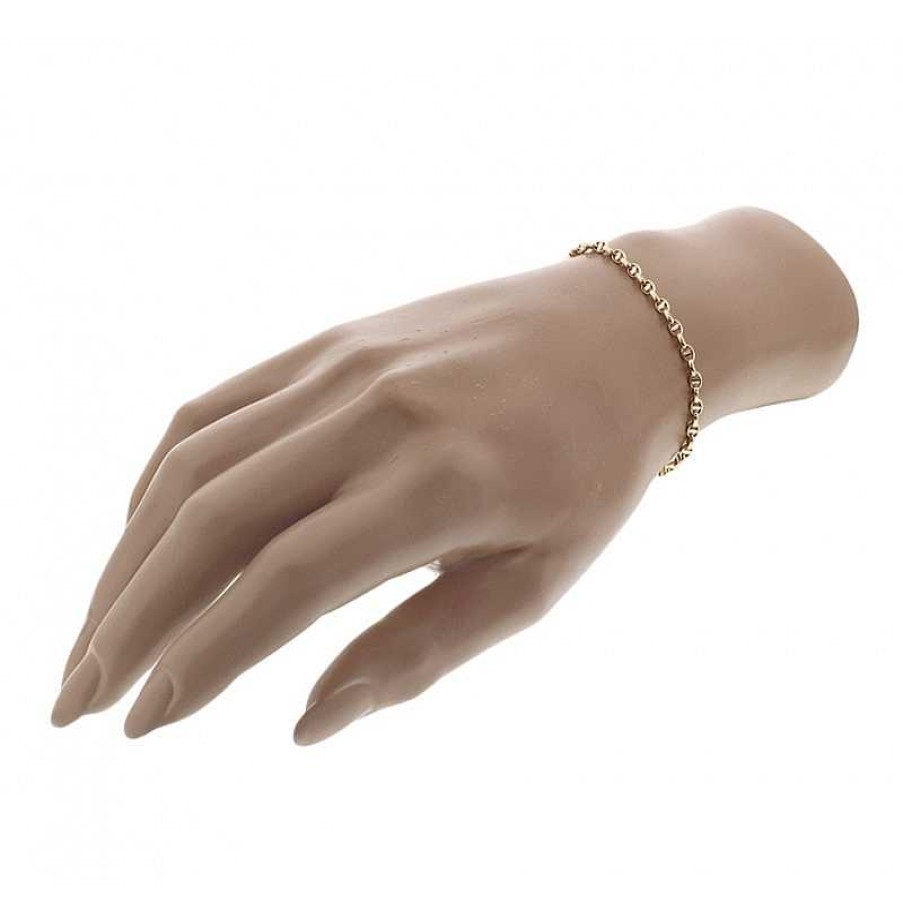 Armbanden Mostert Huiscollectie | Gouden Schakelarmband Anker 18-19.5 Cm