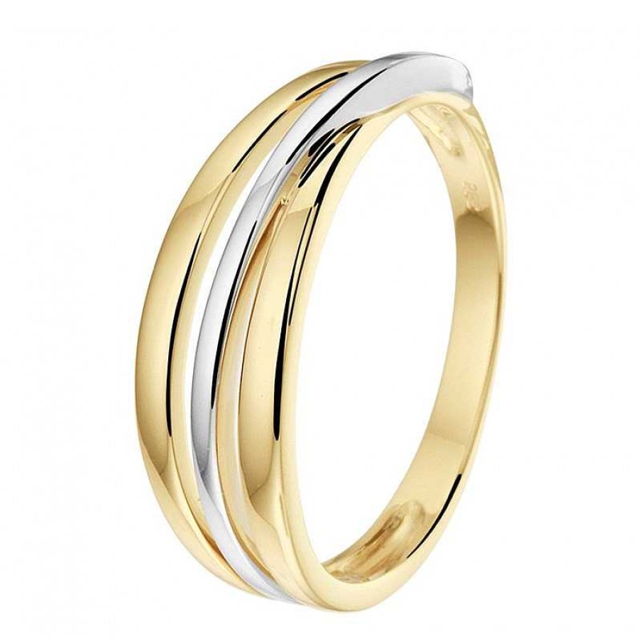 Ringen Mostert Huiscollectie | Prachtige Ring Bicolor 6 Mm Breedte