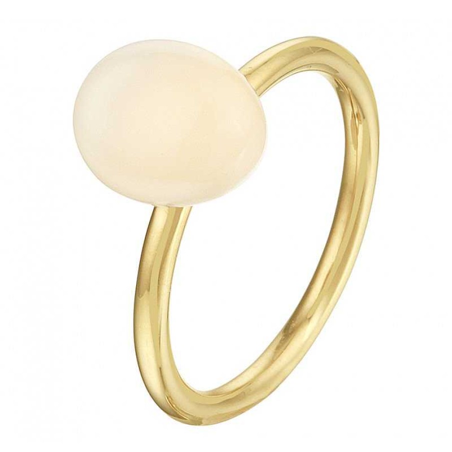 Ringen Mostert Huiscollectie | Gouden Ring Met Edelsteen Chalcedoon