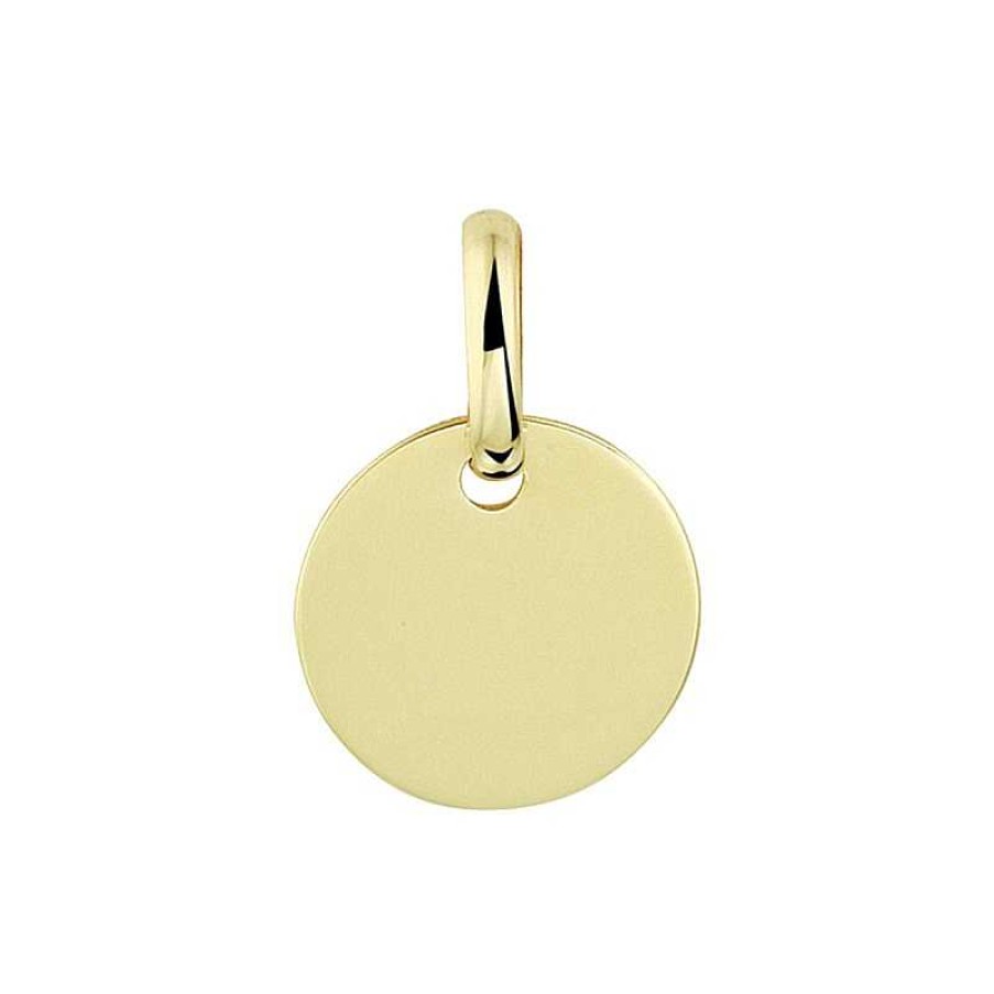 Hangers Mostert Huiscollectie | Gouden Graveerhanger Rond - Diameter 10 Mm