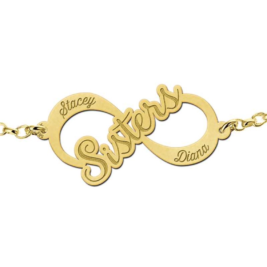 Armbanden Names4ever | Gouden Infinity Armband Names4Ever