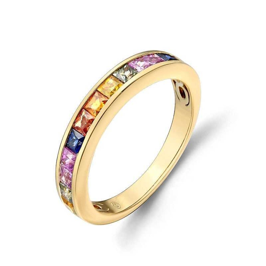 Ringen Mostert Huiscollectie | 14-Karaat Multicolor Saffier Ring