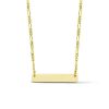 Kettingen Mostert Huiscollectie | Gold Plated Ketting Met Balkje - Lengte 41 + 5 Cm