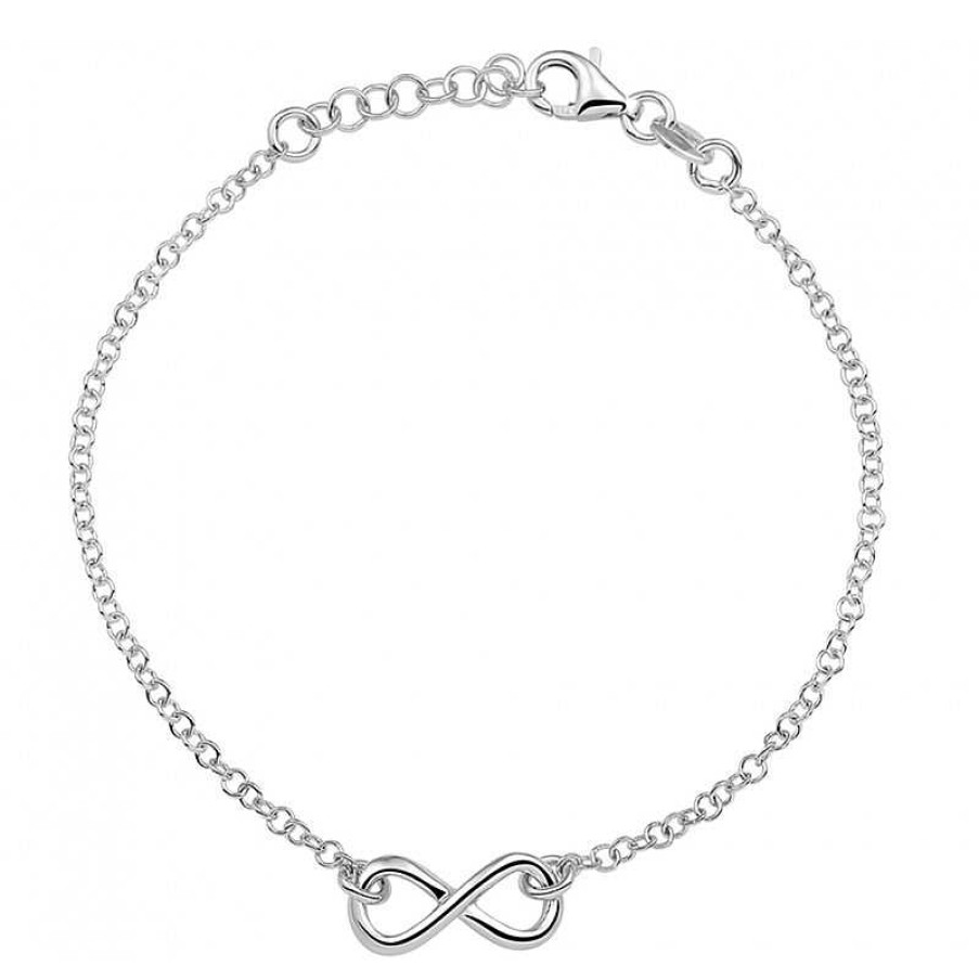 Armbanden Mostert Huiscollectie | Zilveren Infinity Armband Met Een Lengte Van 16,5 Cm