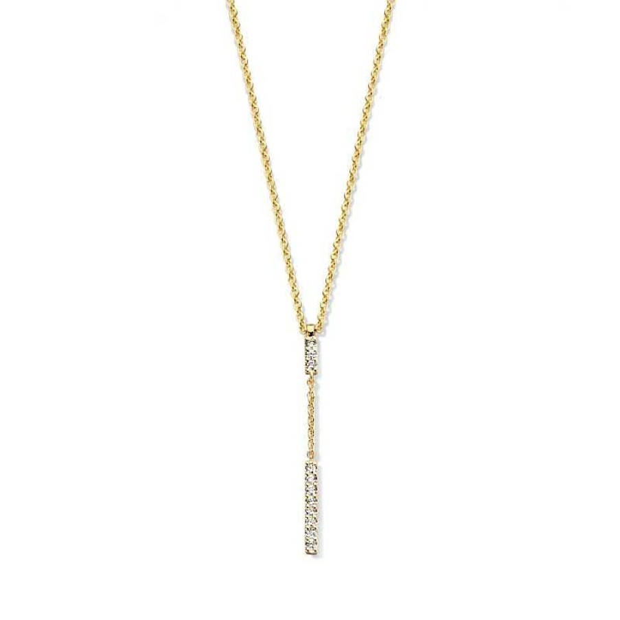 Kettingen Mostert Huiscollectie | Gouden Collier Met Briljant Geslepen Diamantjes