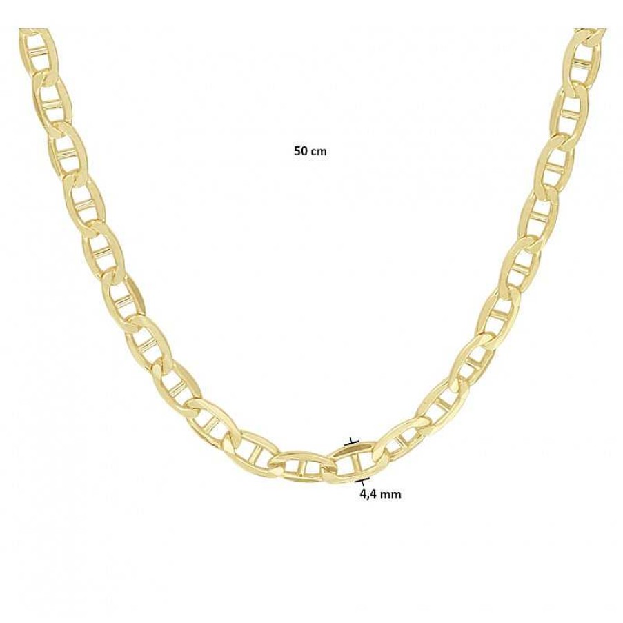 Kettingen Mostert Huiscollectie | Gouden Ketting Anker 4.5 Mm