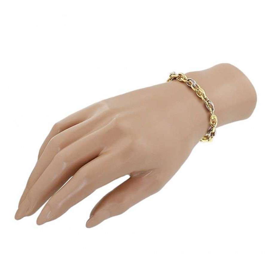 Armbanden Mostert Huiscollectie | Armband Van Goud En Zilver Met Fantasieschakels