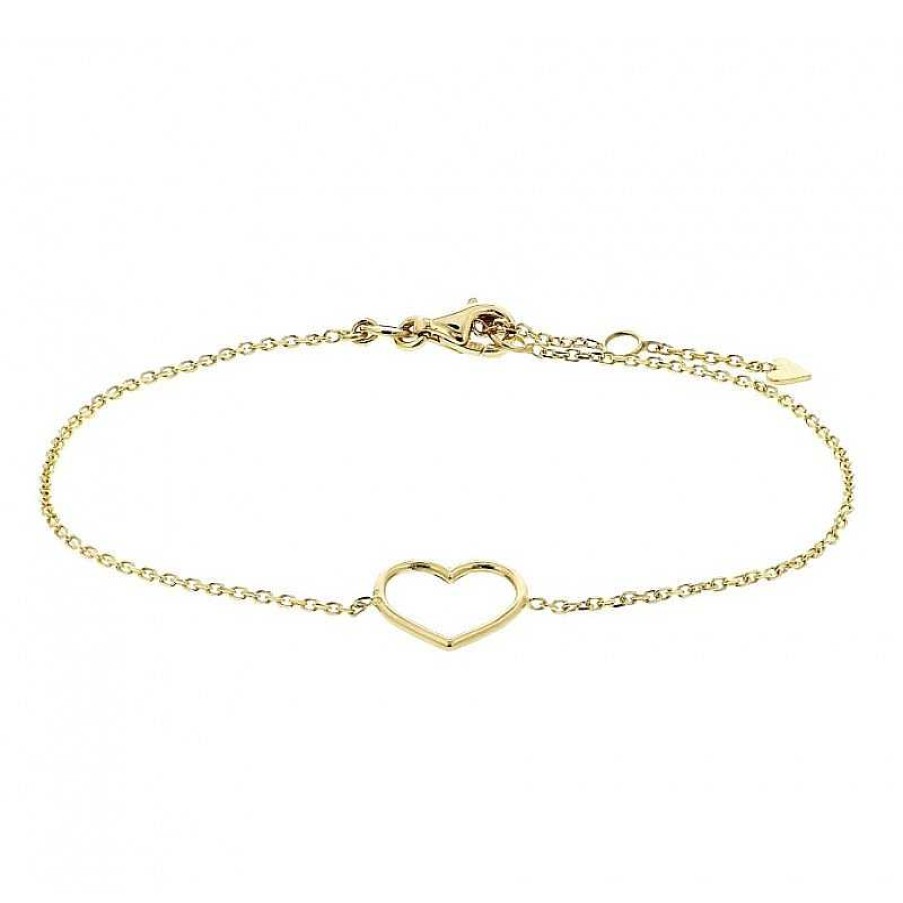 Armbanden Mostert Huiscollectie | Gouden Armband Met Open Hart