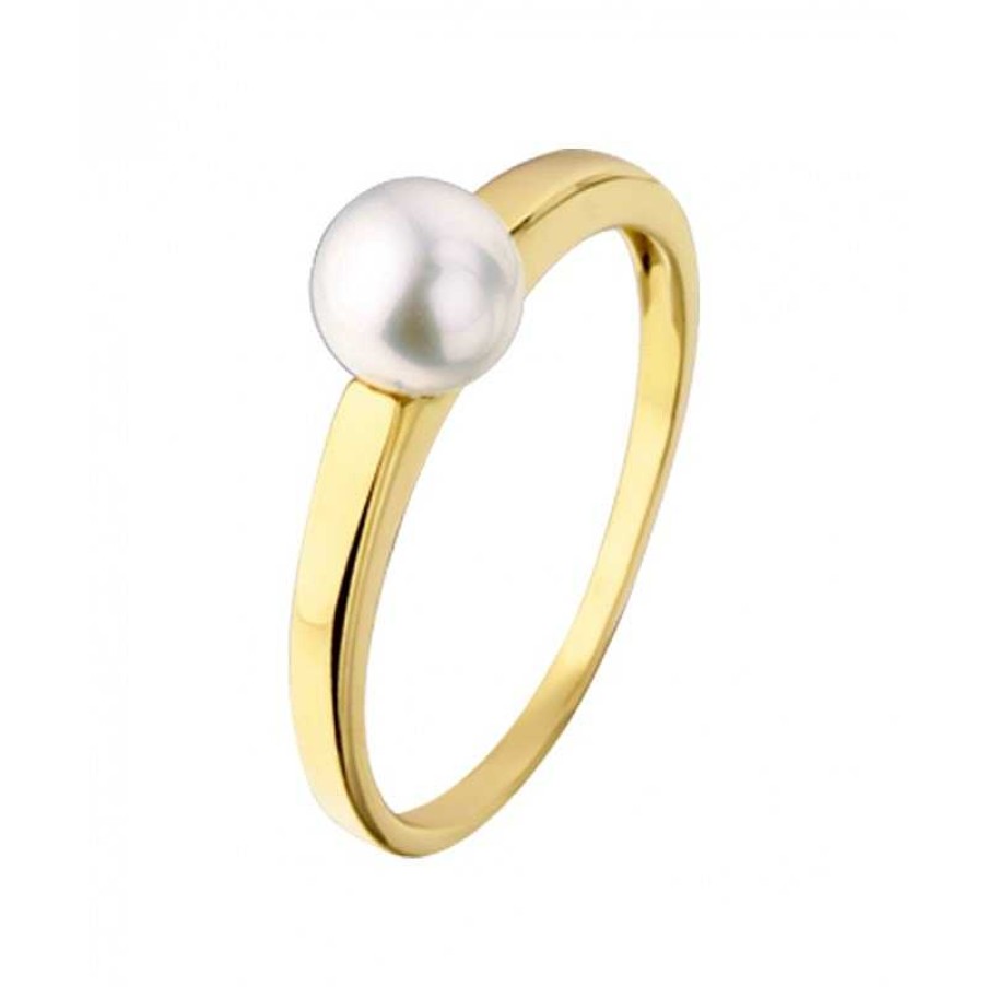 Ringen Mostert Huiscollectie | Subtiele Gouden Ring Met Parel