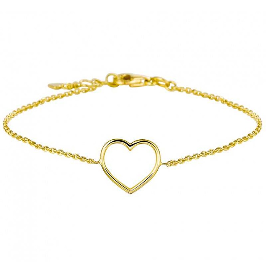 Armbanden Mostert Huiscollectie | Gouden Armband Met Open Hart