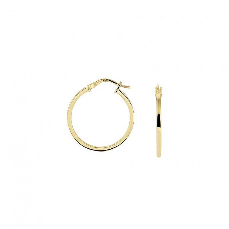 Oorbellen Mostert Huiscollectie | Zilgold Oorringen 1.6 Mm Breed - Diameter 23.5 Mm