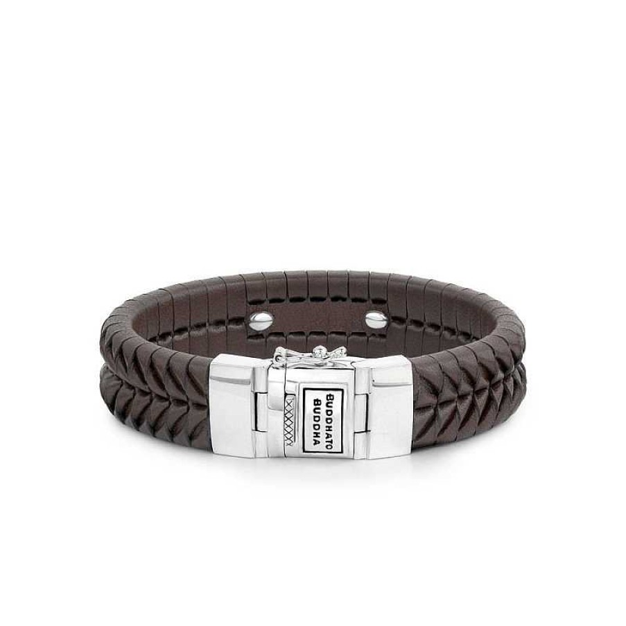 Armbanden Buddha to Buddha | Buddha To Buddha 161Br Armband Komang Leather Brown