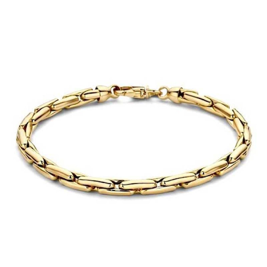 Armbanden Mostert Huiscollectie | Gouden Schakelarmband Met Dichte Schakels