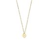 Kettingen Mostert Huiscollectie | Gold Plated Ketting Met Hartjes Slotje - Lengte 42 Cm