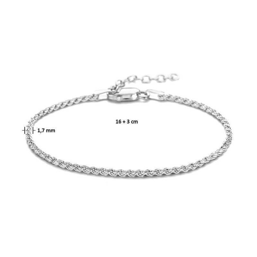 Armbanden Mostert Huiscollectie | Zilveren Armband Koordschakel 1.7 Mm 16-19 Cm