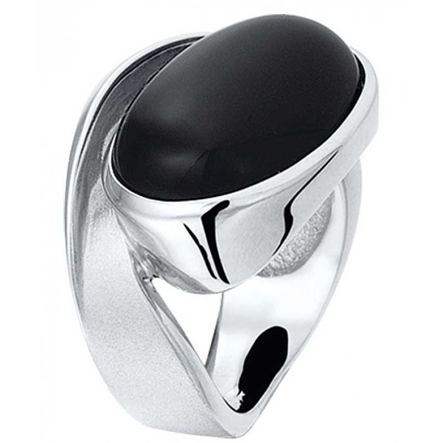 Ringen Mostert Huiscollectie | Zilveren Edelsteen Ring Met Onyx