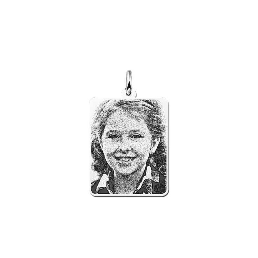 Hangers Names4ever | Dogtag Met Foto Van Zilver - 19.5 X 23.5 Mm - Names4Ever