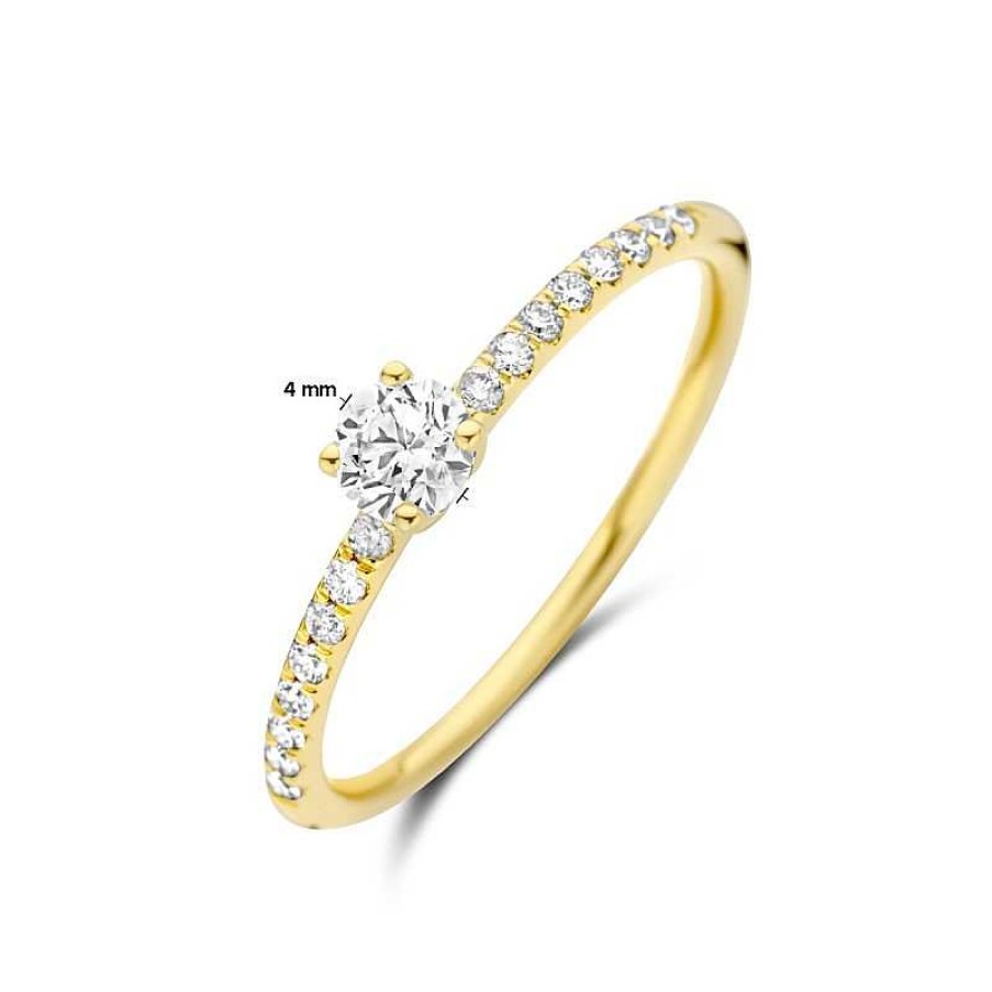 Ringen Mostert Huiscollectie | 14-Karaat Gouden Eternity Ring Met Diamanten 0.40 Crt