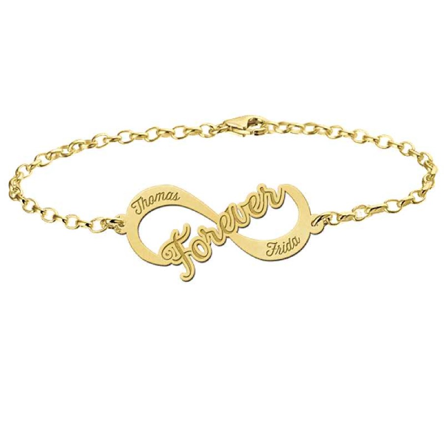 Armbanden Names4ever | Gouden Infinity Armband Forever Names4Ever