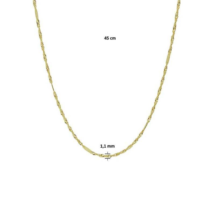 Kettingen Mostert Huiscollectie | Gouden Ketting Singapore 45Cm