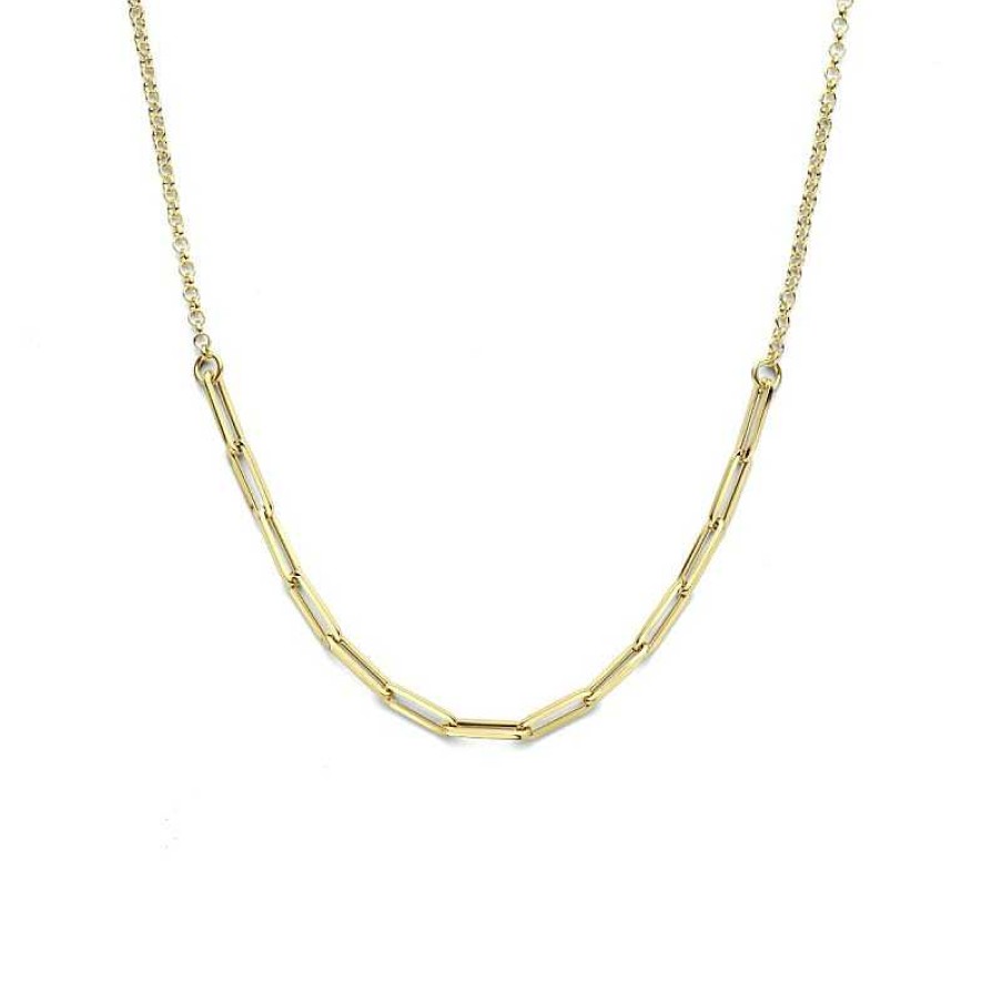 Kettingen Mostert Huiscollectie | Paperclip Ketting Goud 2.8 Mm 43-45 Cm