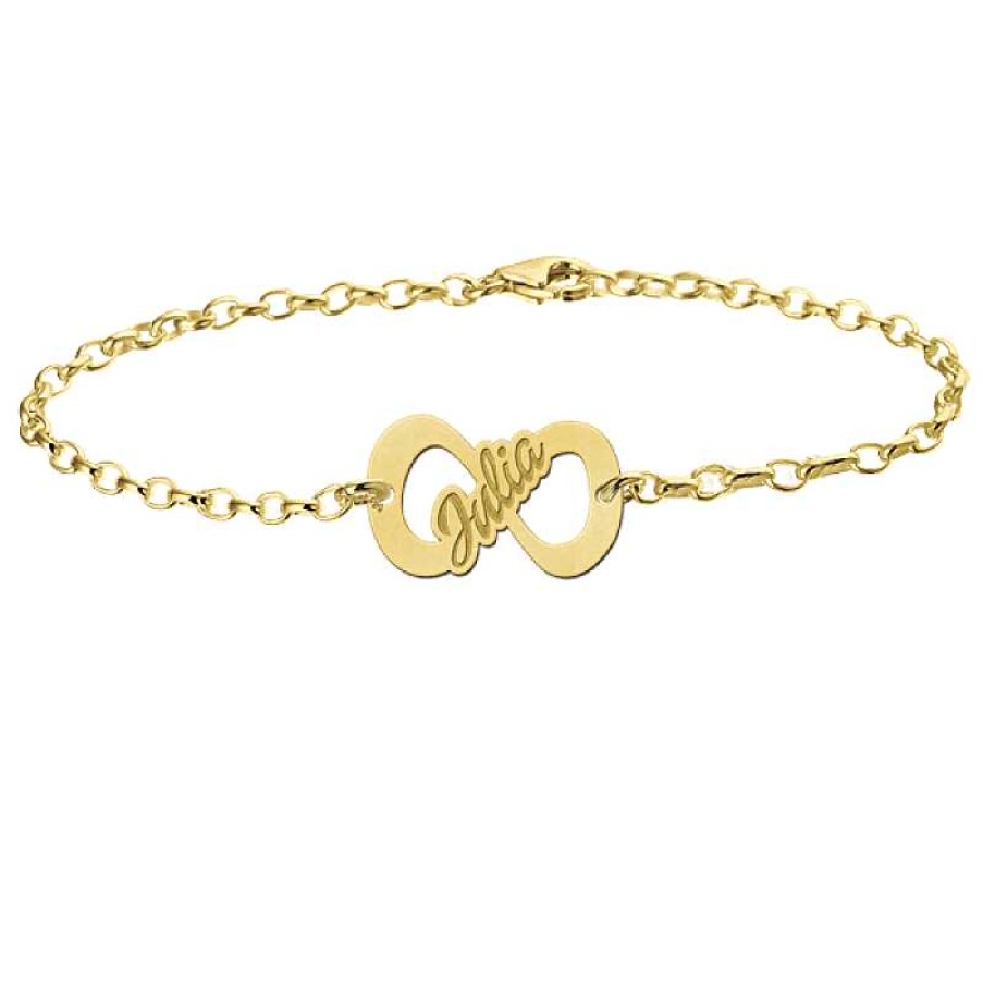 Armbanden Names4ever | Gouden Armband Met Naam Infinity Names4Ever