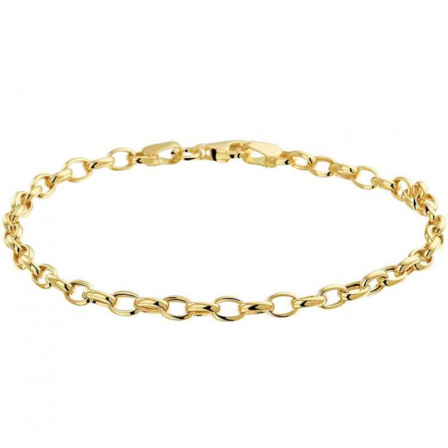 Armbanden Mostert Huiscollectie | Gouden Schakelarmband Anker 18.5 Cm