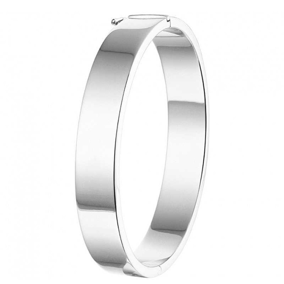 Armbanden Mostert Huiscollectie | Moderne Zilveren Slavenarmband 10 Mm Breed