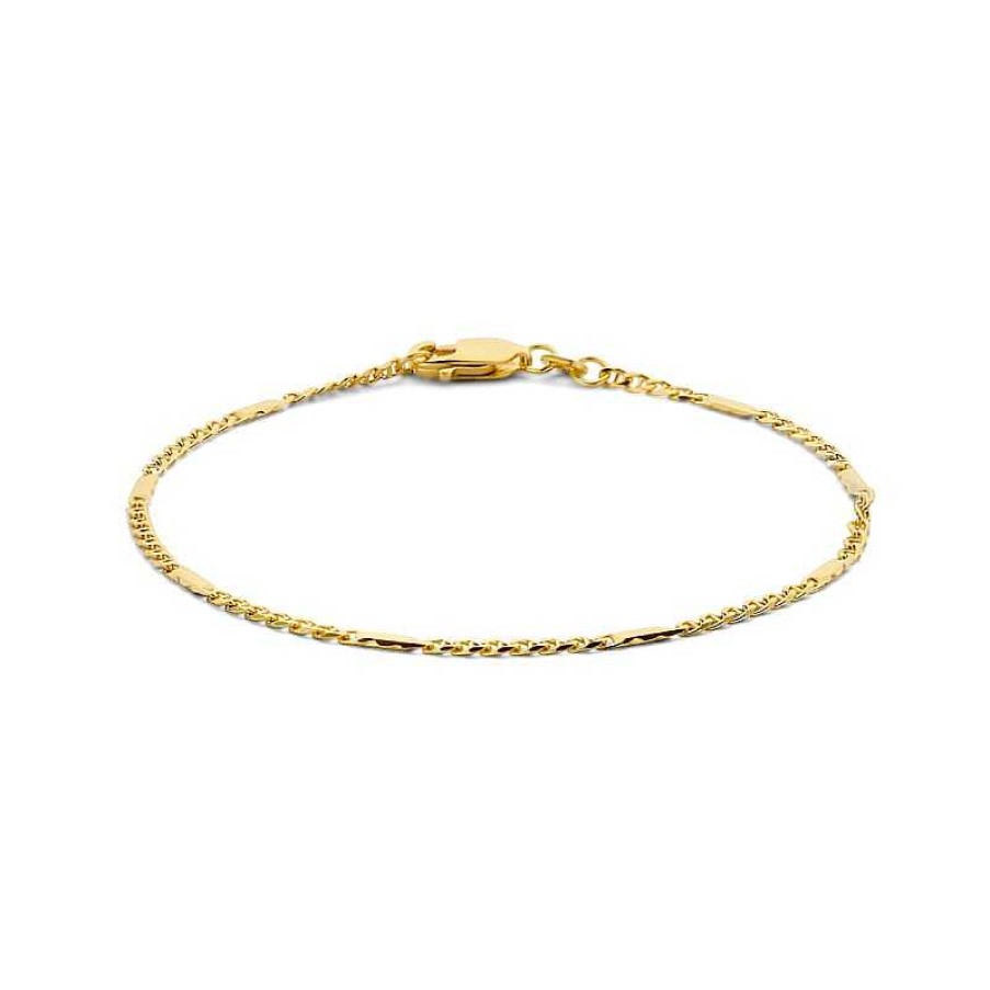 Armbanden Mostert Huiscollectie | 14-Karaat Gouden Armband Valkenoog 1.9 Mm - Lengte 18 Cm