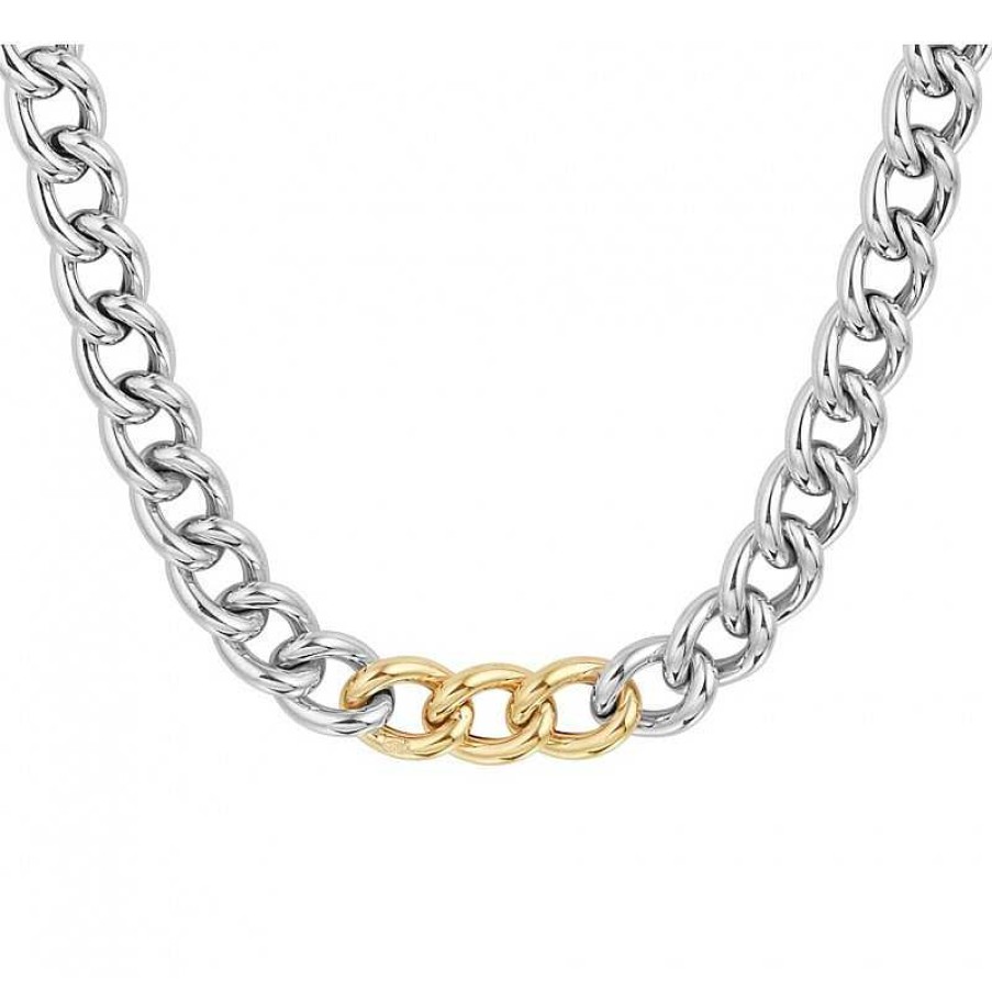 Kettingen Mostert Huiscollectie | Gourmet Ketting Met Goud En Zilver 8.5 Mm