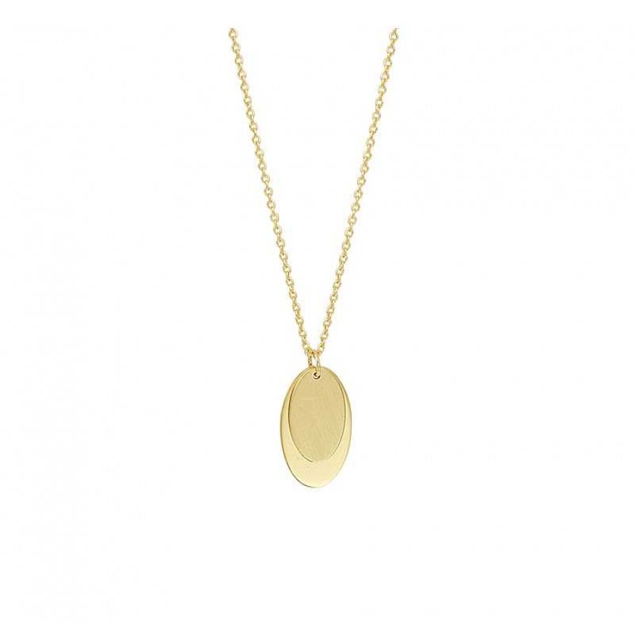 Kettingen Mostert Huiscollectie | Gouden Ketting Met Ovalen Hanger