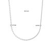 Kettingen Mostert Huiscollectie | Zilveren Multi-Ketting Met Paperclip En Glas - Lengte 41 + 5 Cm