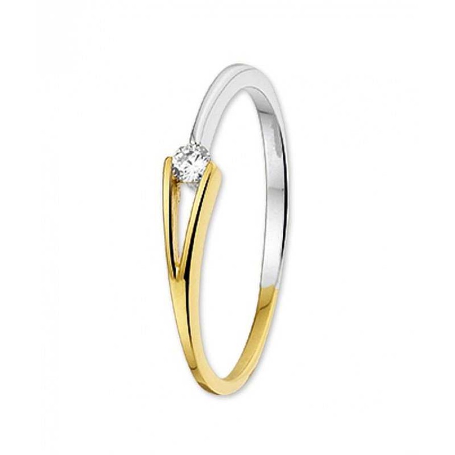 Ringen Mostert Huiscollectie | Prachtige Ring Bicolor Zirkonia