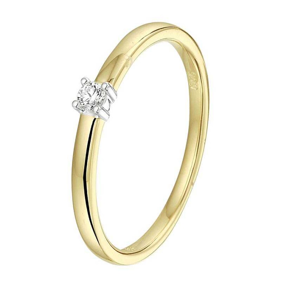 Ringen Mostert Huiscollectie | Bicolor Ring Met Diamant 2.5 Mm